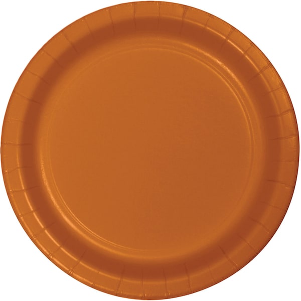 Touch Of Color 9" Pumpkin Spice Orange Paper Plates 240 PK 323386 - main